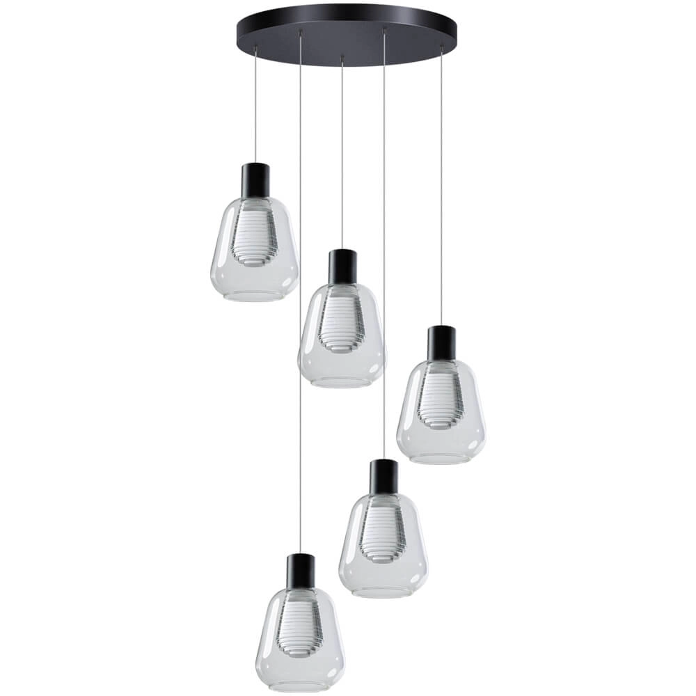 Vide pendant lamp Gary 5-light