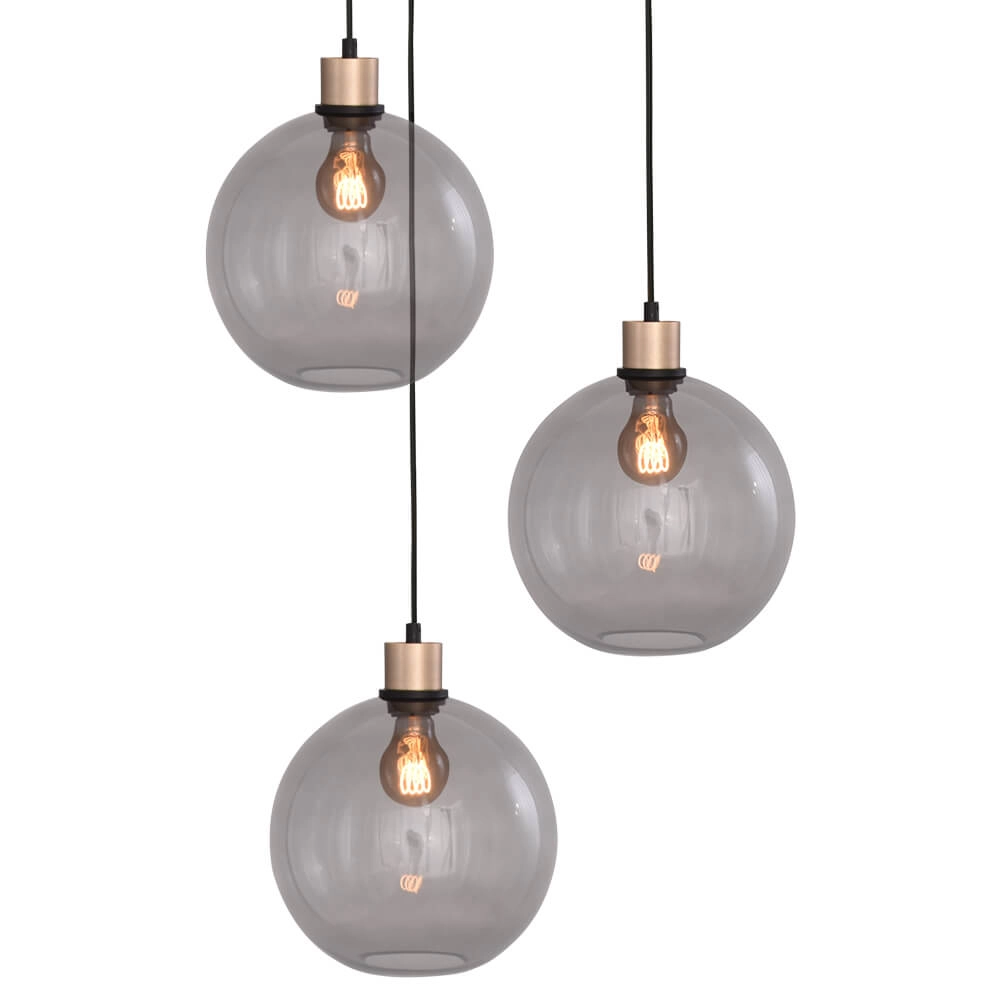 Vide hanging lamp Lazise 3x Ø 25cm gold Masterlight 8718121303055