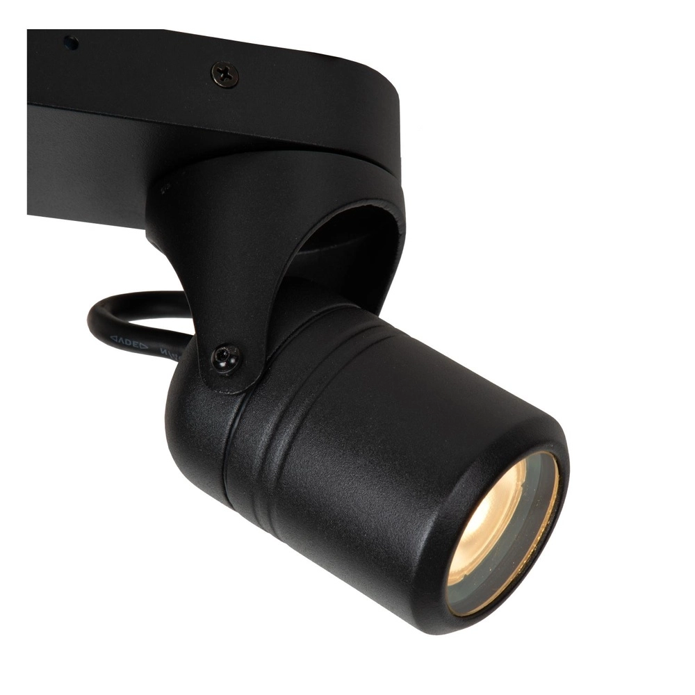 Ceiling spotlight Niort Double Black Lucide 5411212144393