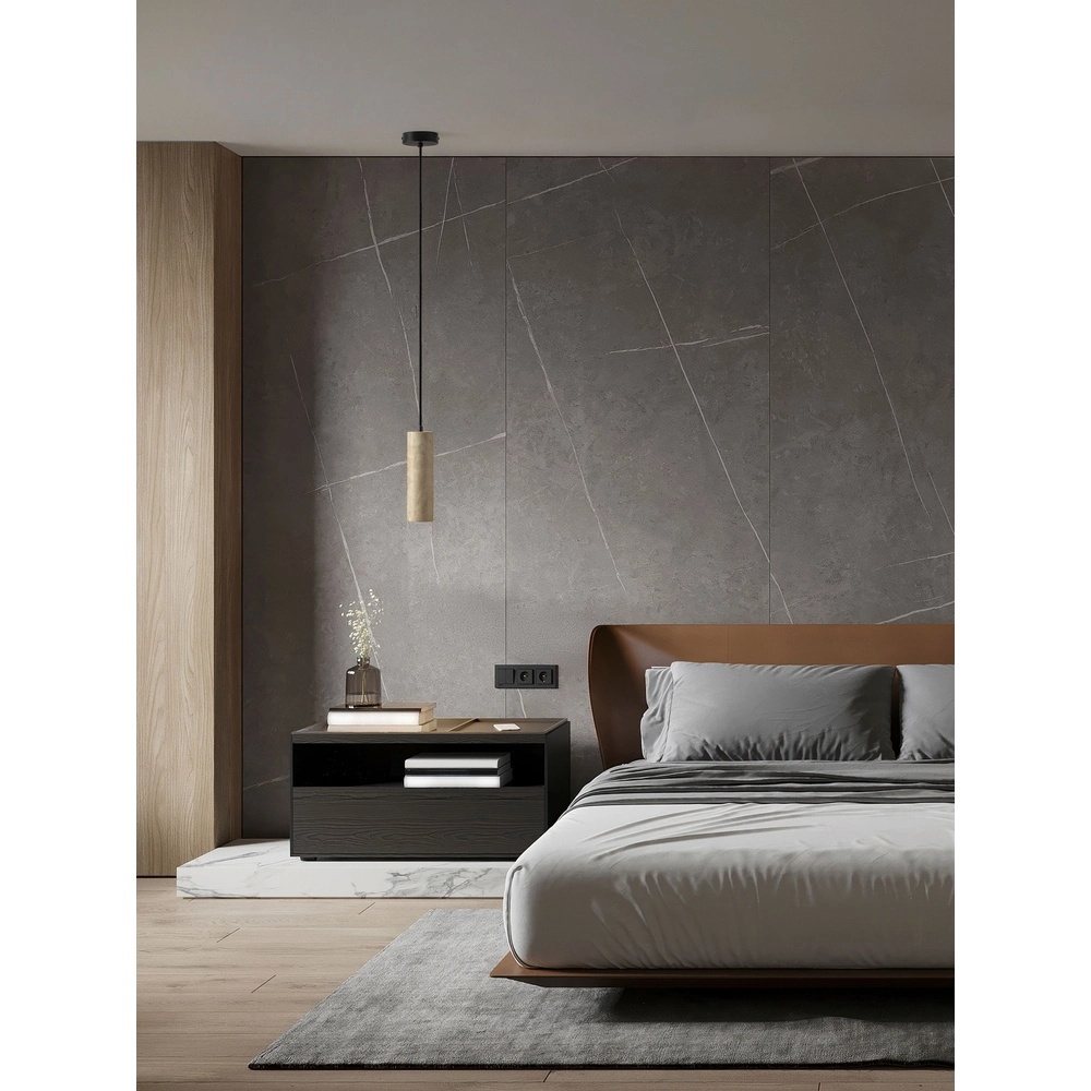 Modern pendant lamp Melony sand brown