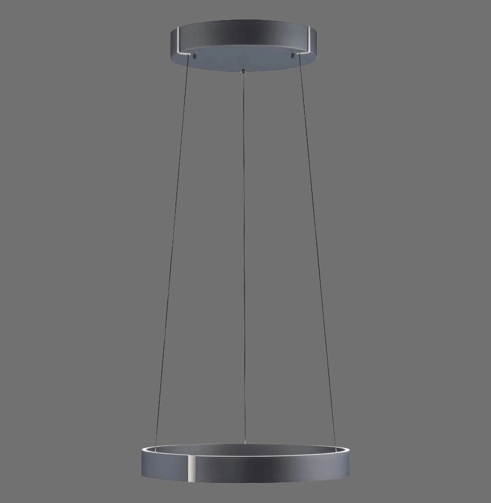 Round hanging lamp Pure E-Clipse gray Ø 50cm Paul Neuhaus 4012248372319