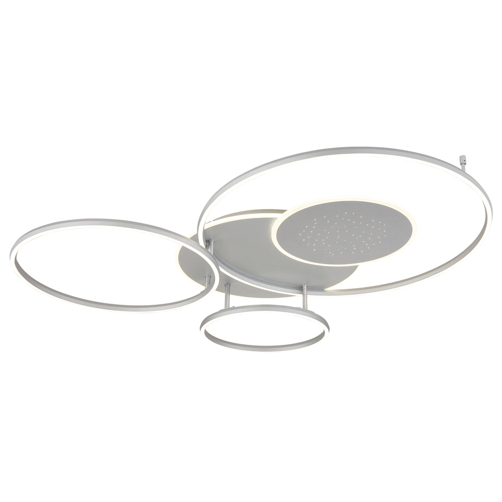 Silver Grey Ceiling Lamp Johnson Modern