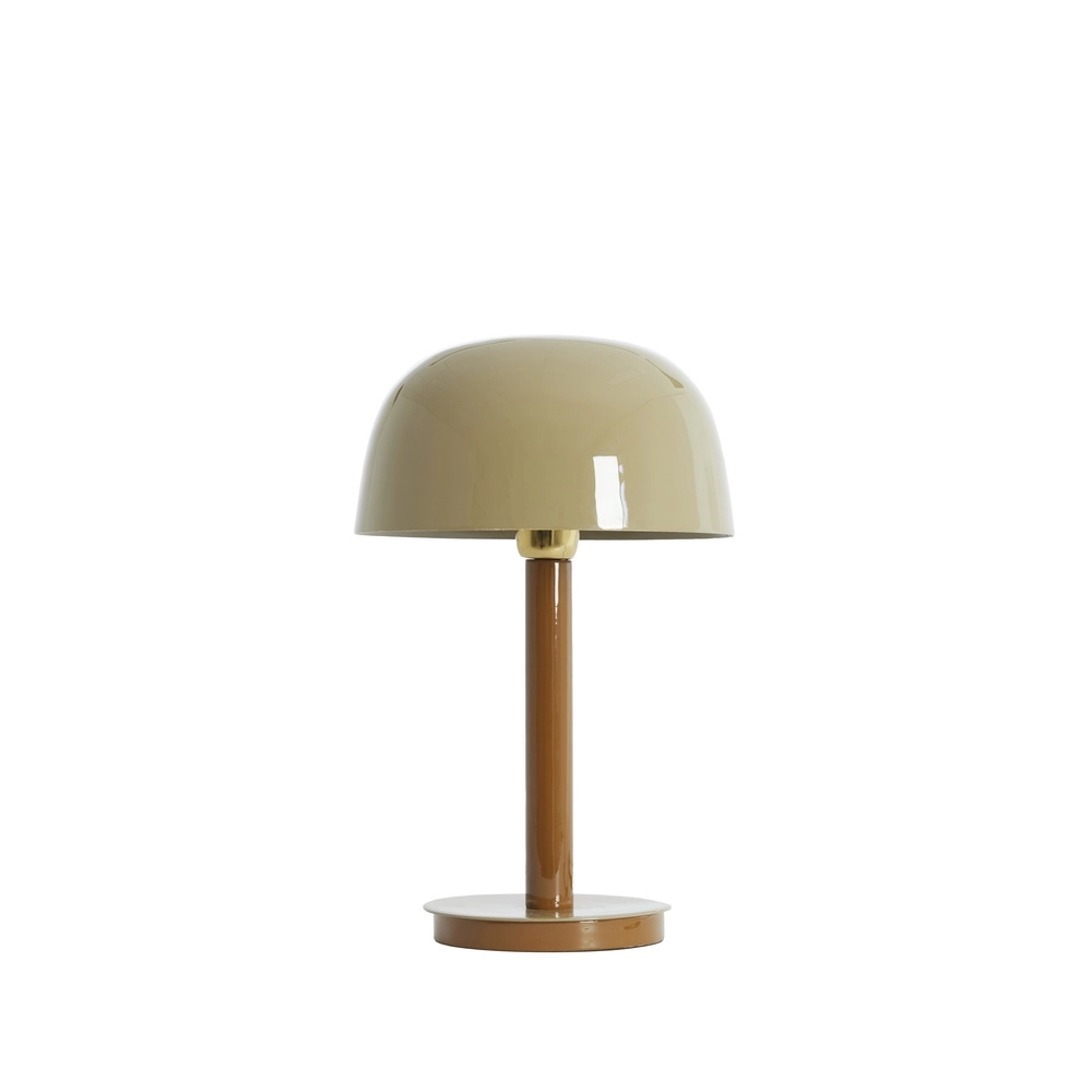 Desk lamp Marivet gloss sand and brown - Ø 25cm