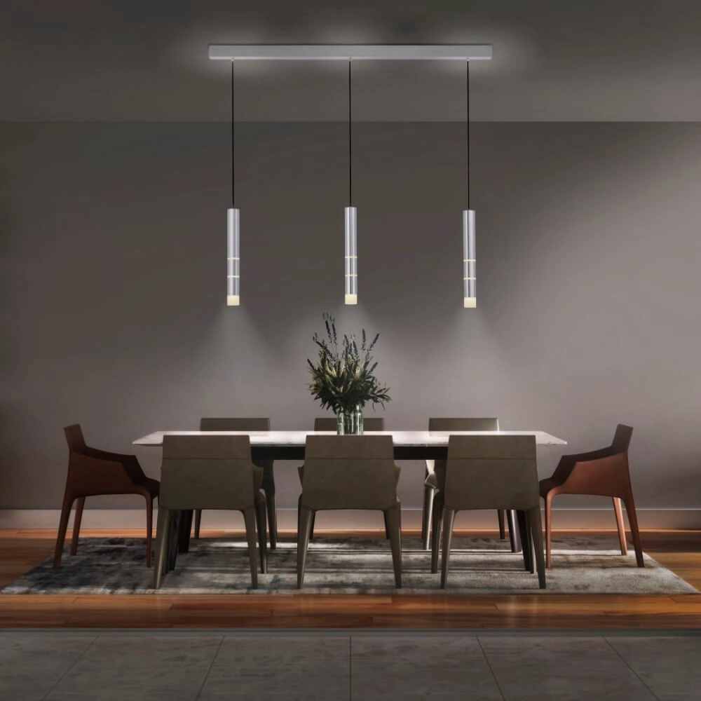 Aluminum hanging lamp Pure Vega 3-light Paul Neuhaus 4012248357590