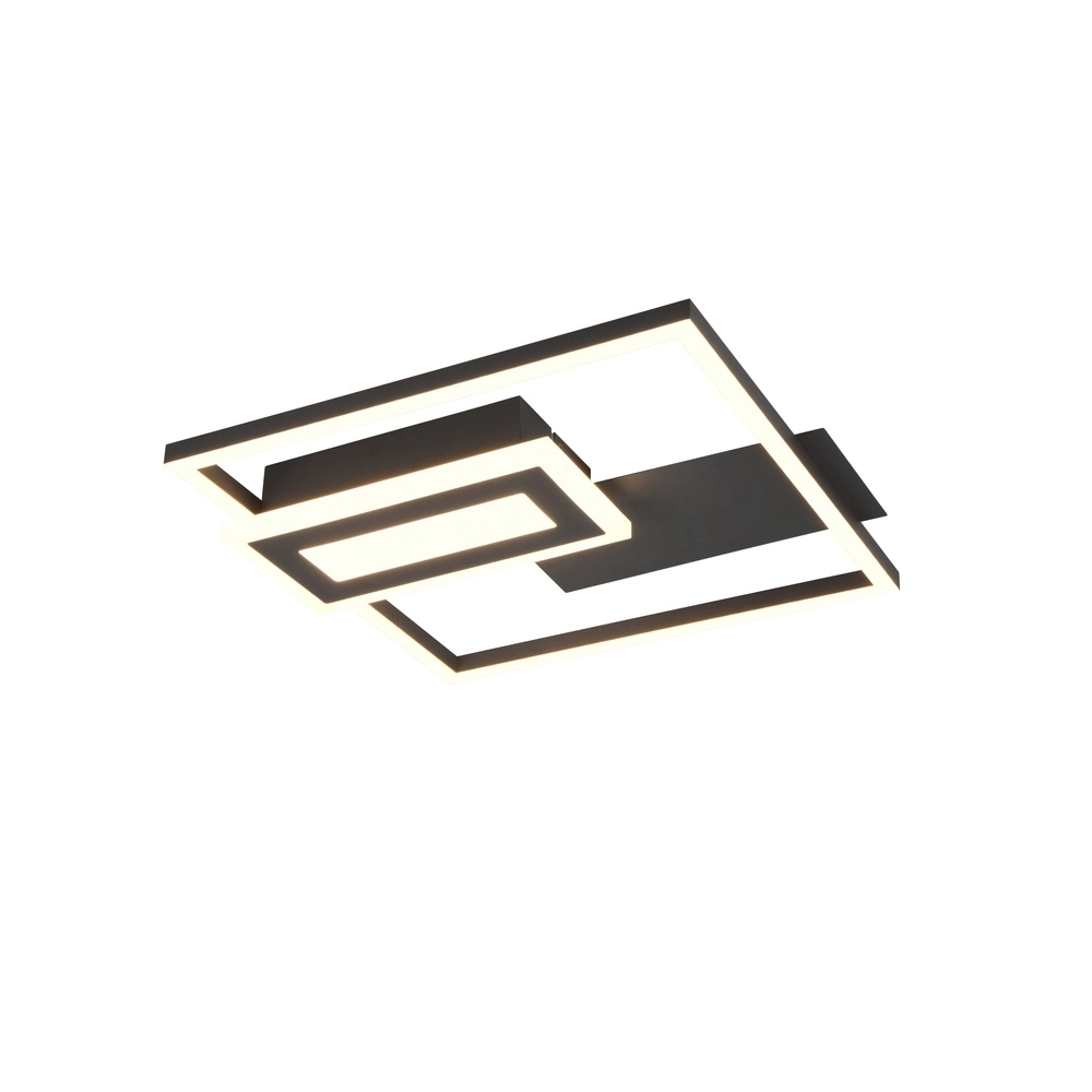 Square ceiling lamp Spiro black 30cm