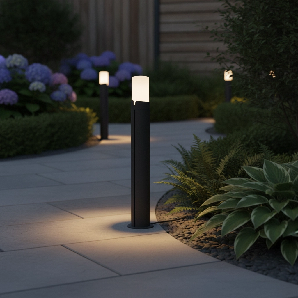 Sleek garden lamp Pyro grey