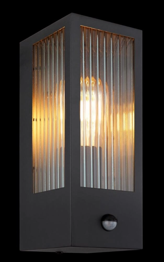 Wall lamp Gundula with sensor ribbed glass Globo 9007371441136