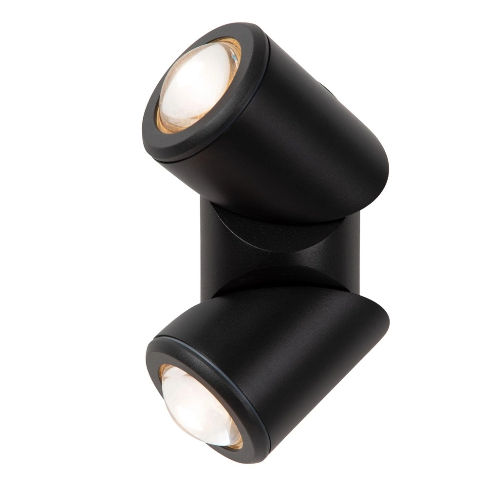 Design surface-mounted spotlight Erin IP65 black double Lucide 5411212152053