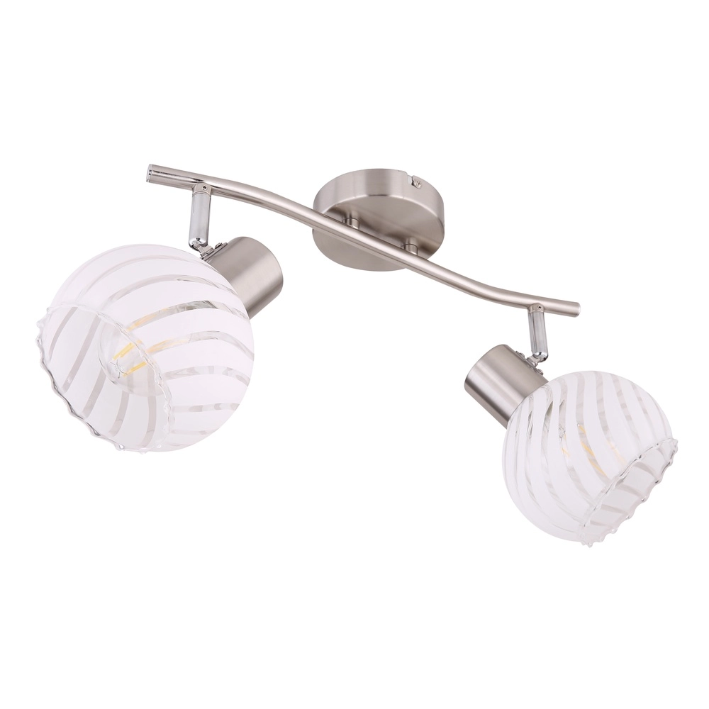 Ceiling lamp Willy nickel 2-light Globo 9007371406104