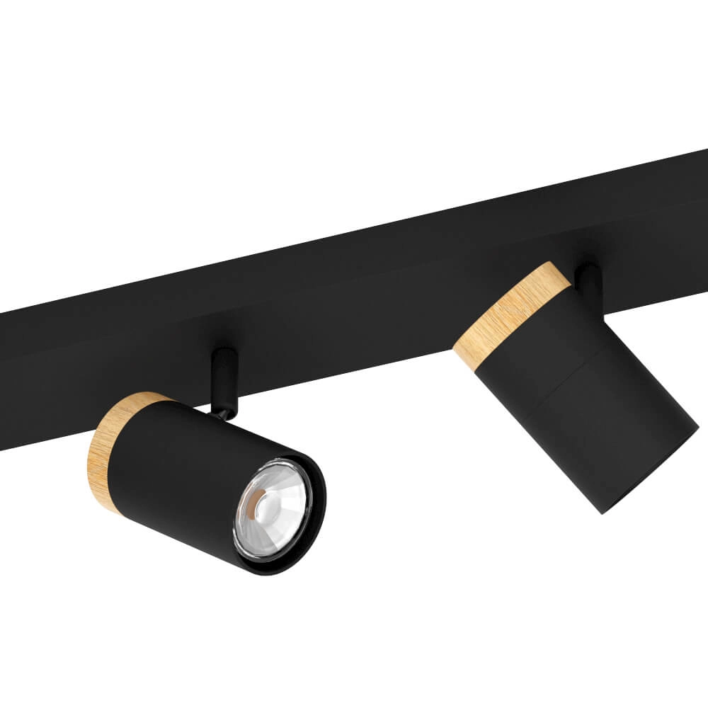 Black surface-mounted spotlight Cartagena 4-light Stars of Light 9002759396497