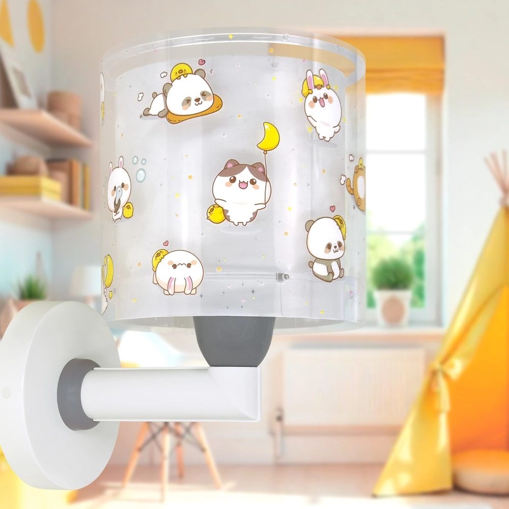 Children's wall lamp Kawaii Friends Grey glow in the dark Dalber 8420406417691