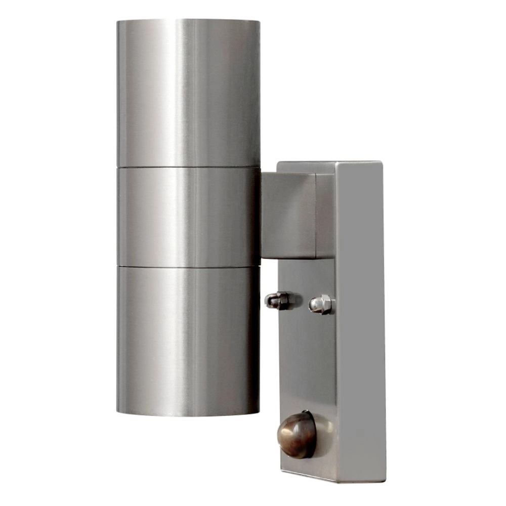 Wall spotlight Modena Up - Down Stainless steel with motion detector