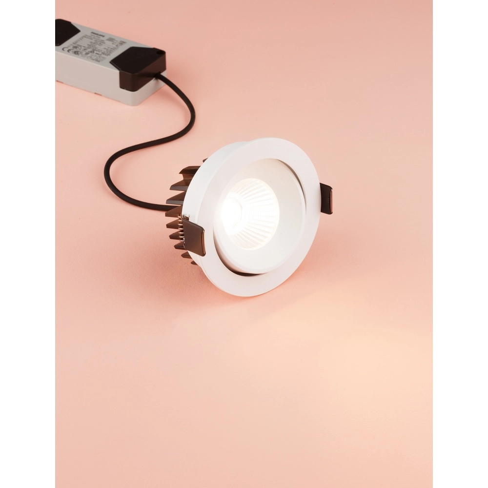 White recessed spotlight Blade Ø 9cm orientable Lyora 5212017418562