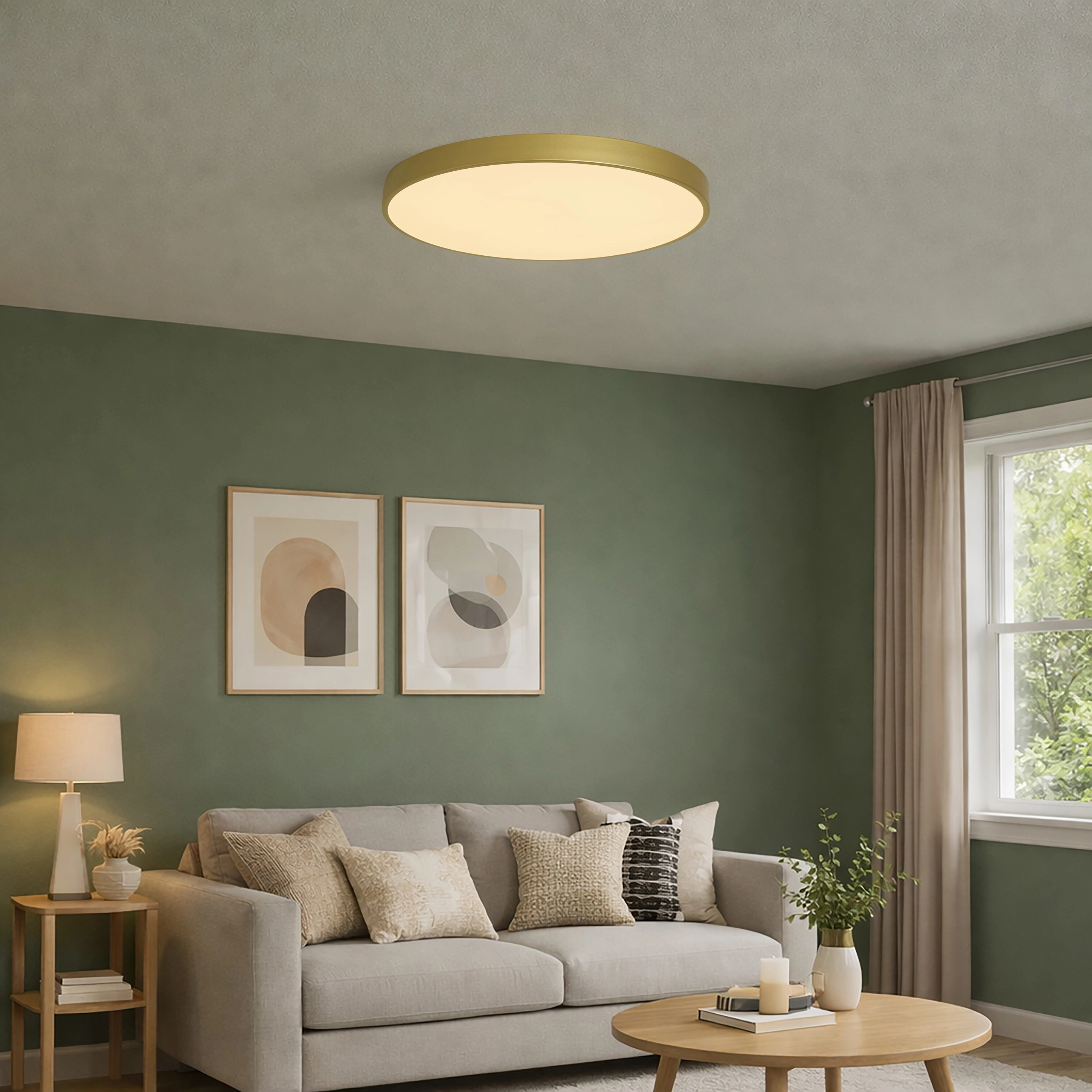 Ceiling light Grace Ø 50cm gold Lyora 5053423315904