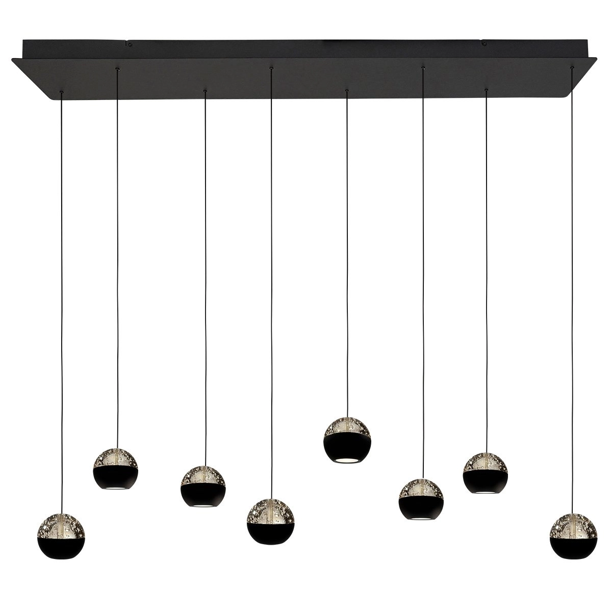 Dining table pendant lamp 115cm Belluno 8-Light LED - Black Steinhauer 8712746184020