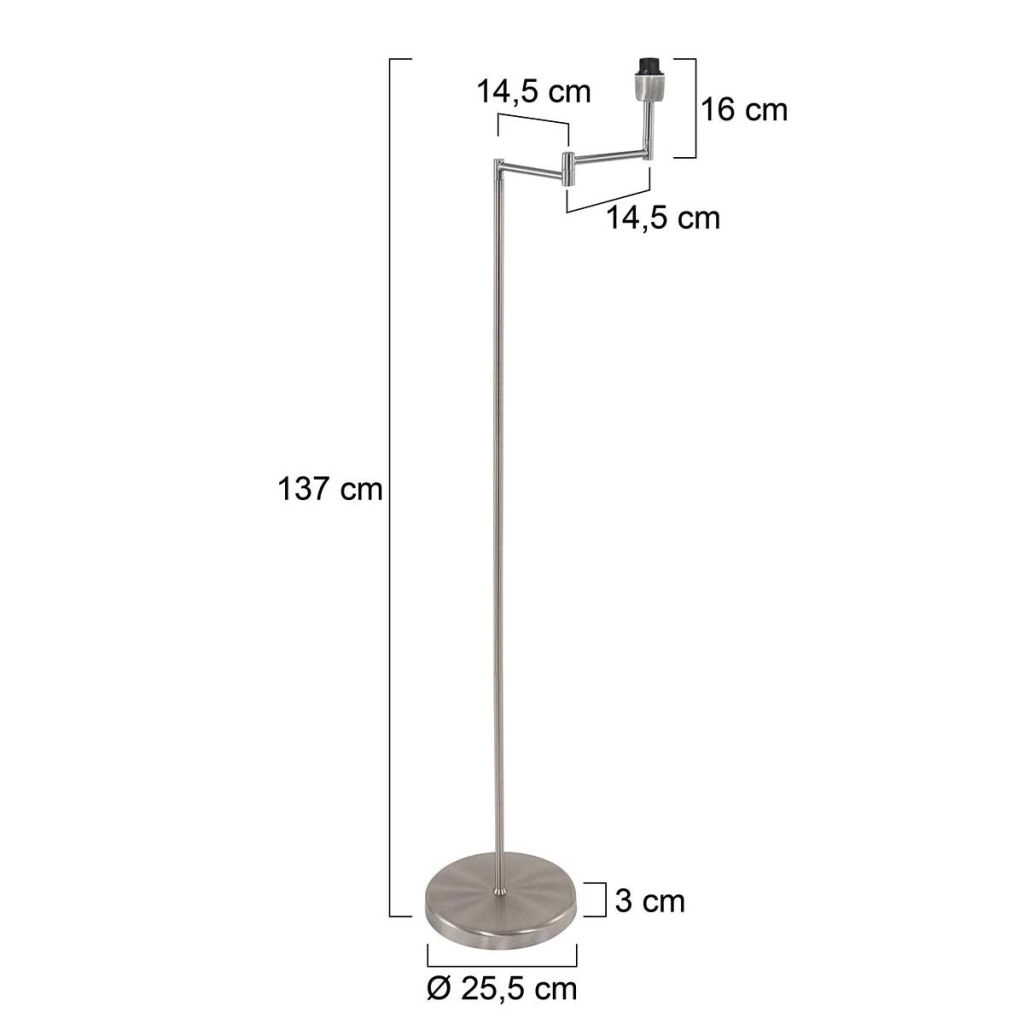 Floor lamp Bella metal grey Steinhauer 8712746165159
