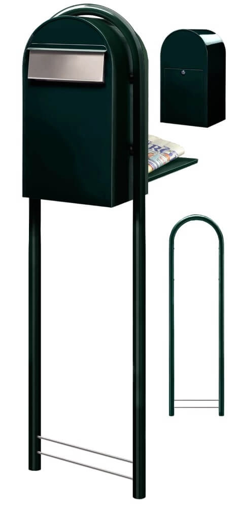 Mailbox Grande B 6064 i Black and green Bobi 6417237034304
