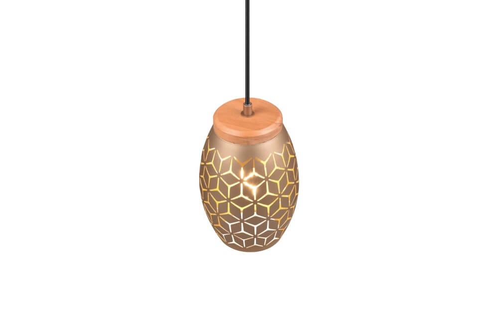 Brown hanging lamp Bidar design Trio 4017807579024