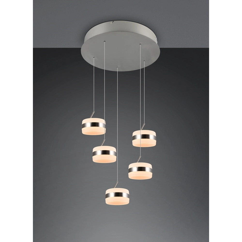 Design pendant lamp Dios nickel 5-lights Trio 4017807657685