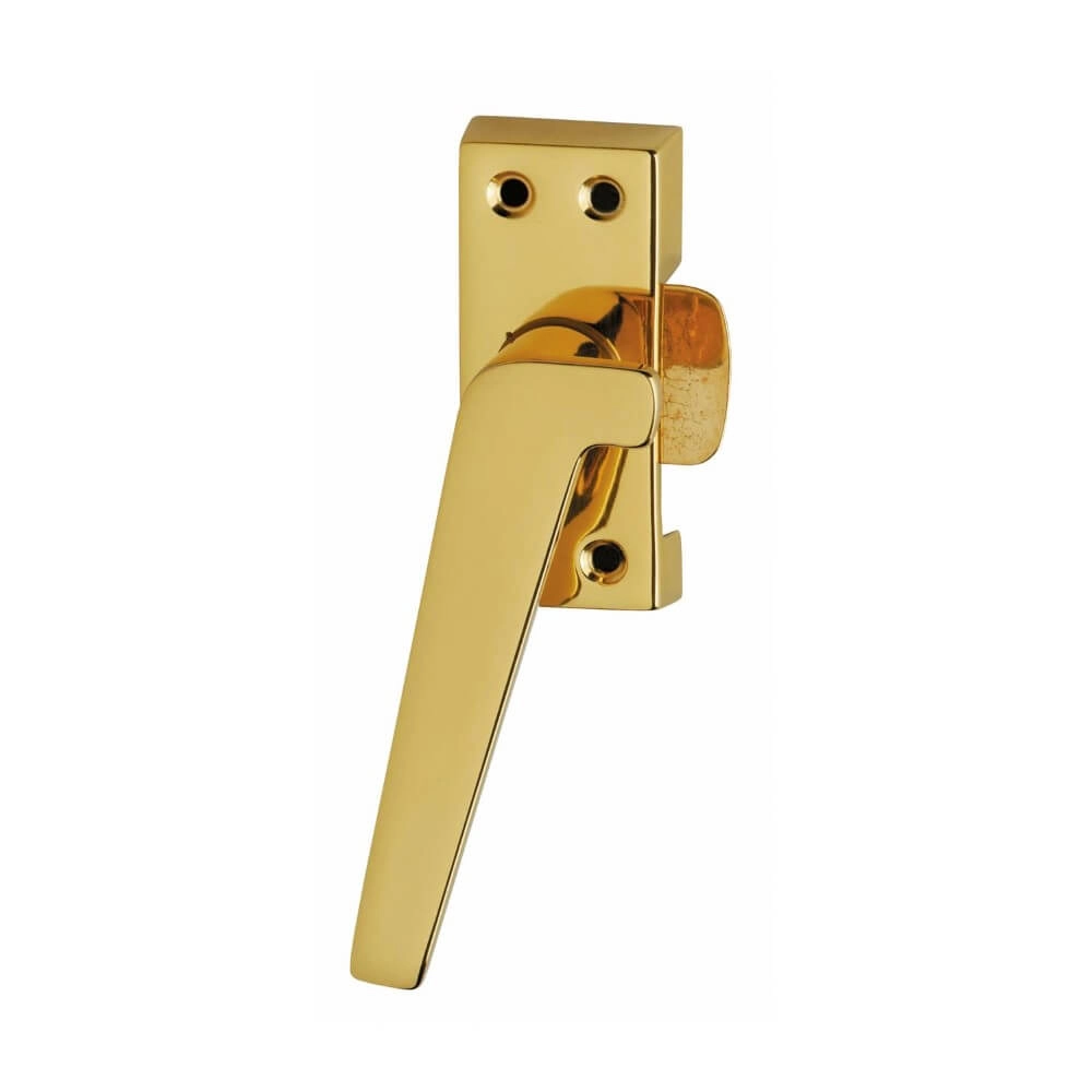 Window closure Recht with ridge left brass lacquered