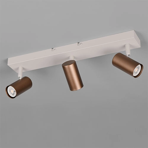 Surface-mounted spot Taryn 3-light mocha brown Trio 4017807685619