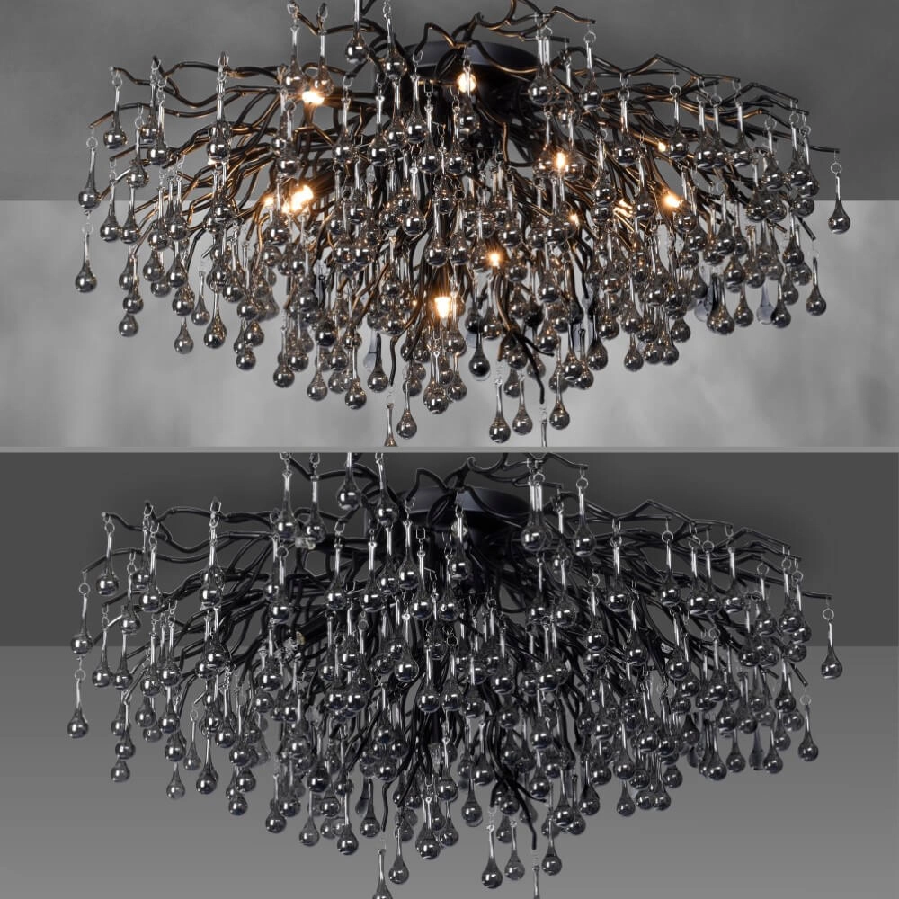 Chandelier Icicle black 100cm Paul Neuhaus 4012248377581