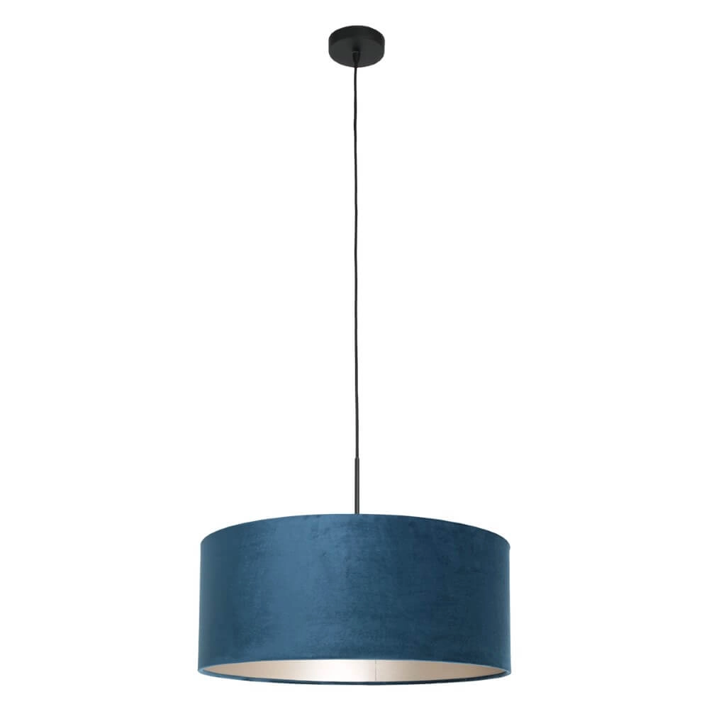 Hanging lamp Sparkled black with blue velvet Steinhauer 8712746147360