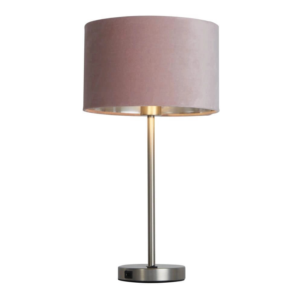 Nice table lamp Finn Gold with pink Searchlight 5053423257228