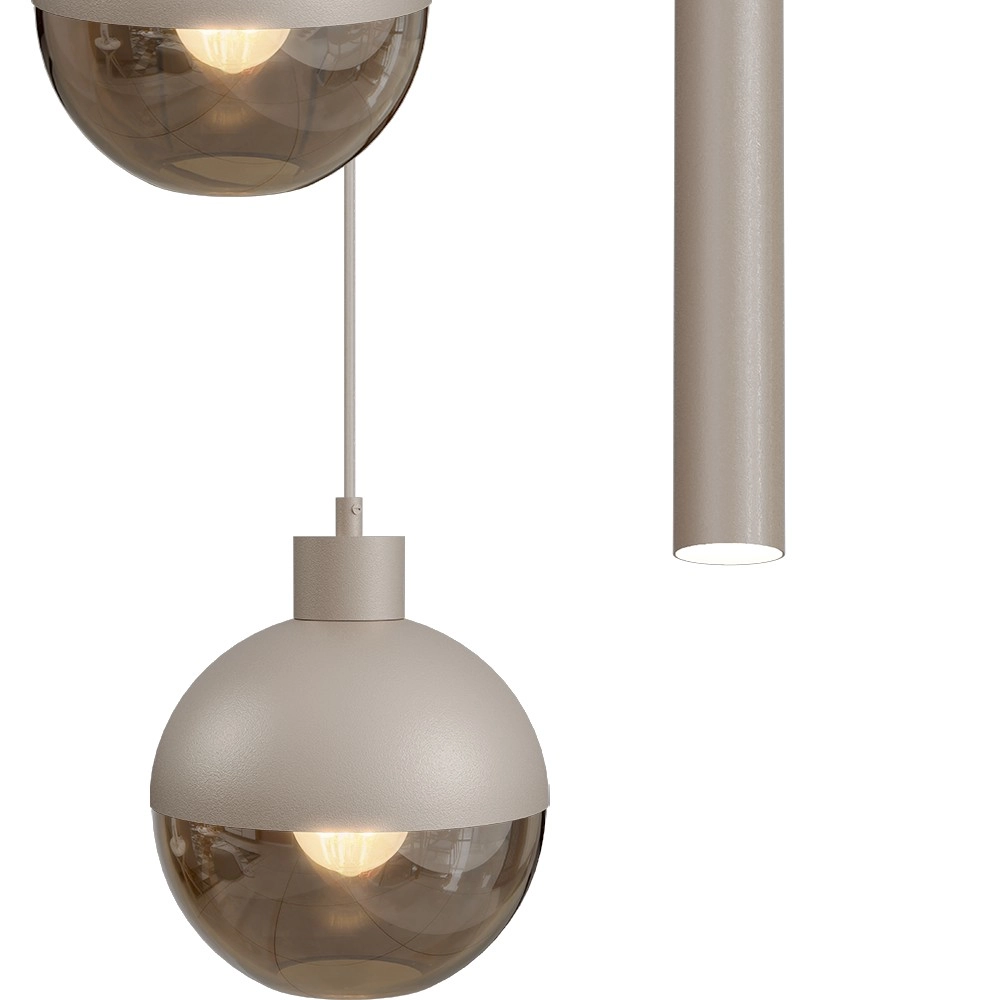 3-light pendant lamp Opera Ø 35cm beige terra Masterlight 8718121424293
