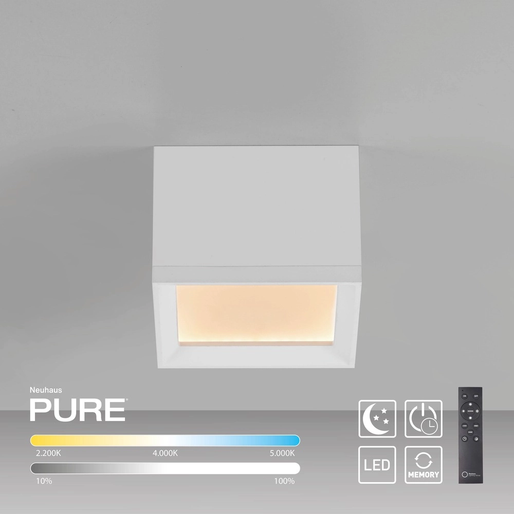 Led surface-mounted spot Pure Manhattan white Paul Neuhaus 4012248396834
