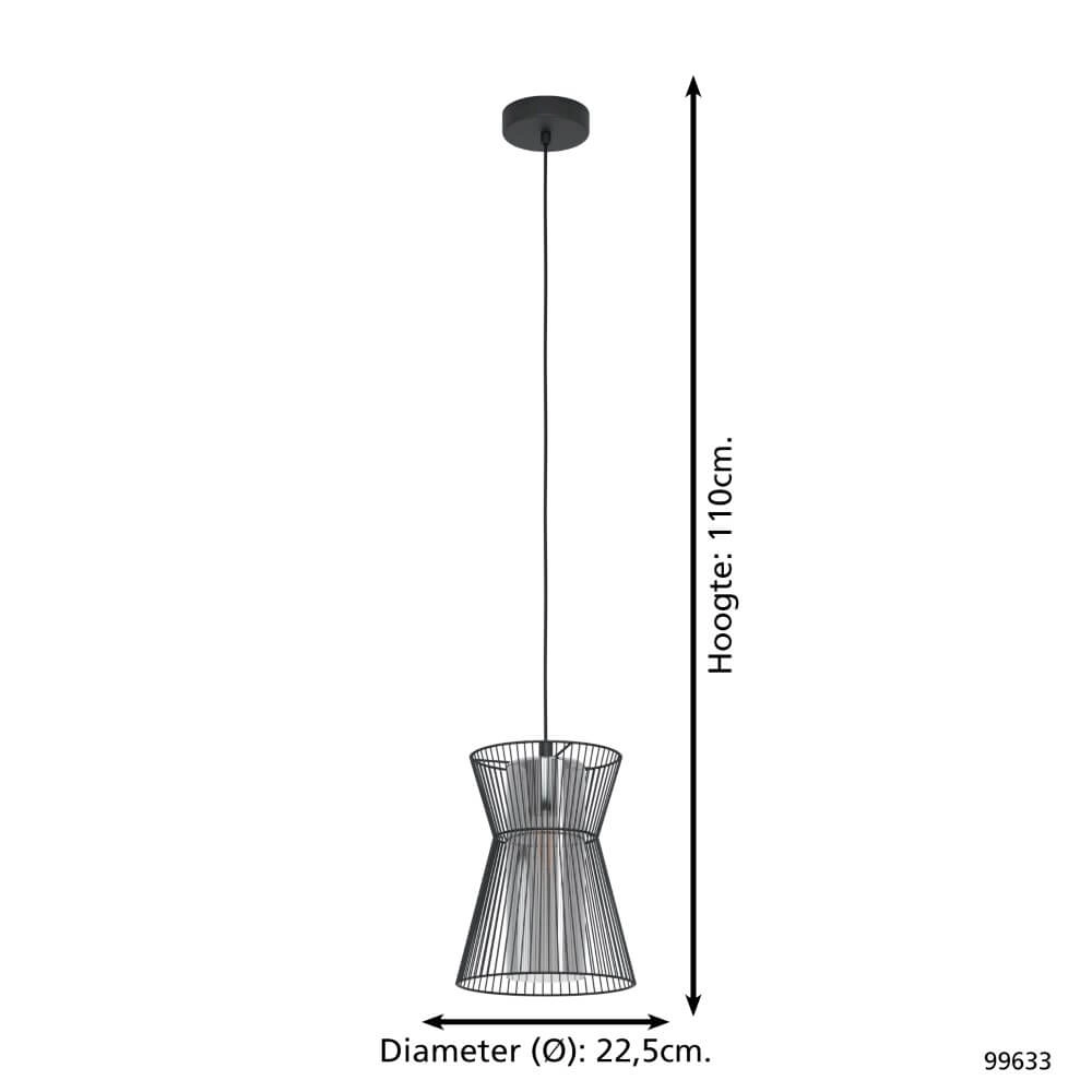 Hanging lamp Maseta wire black Eglo 9002759996338