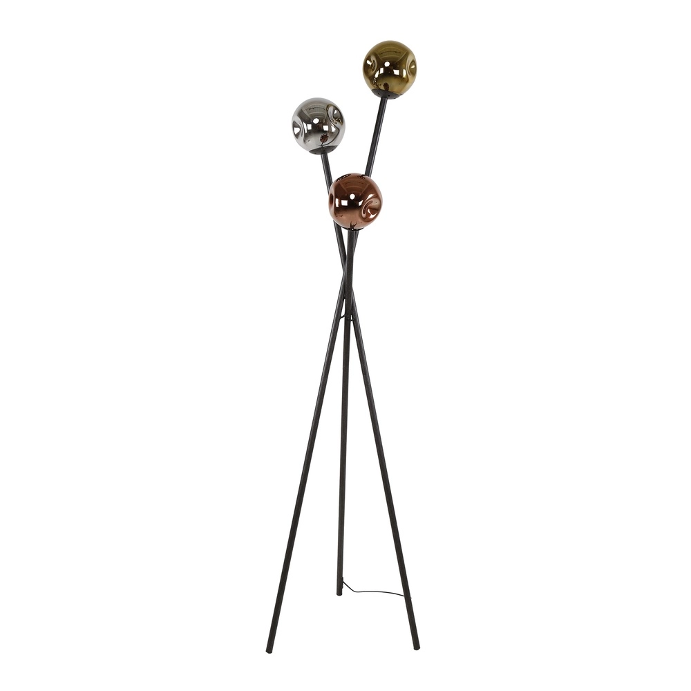 Tripod floor lamp Molecule with glass balls Lyora 8716803512092