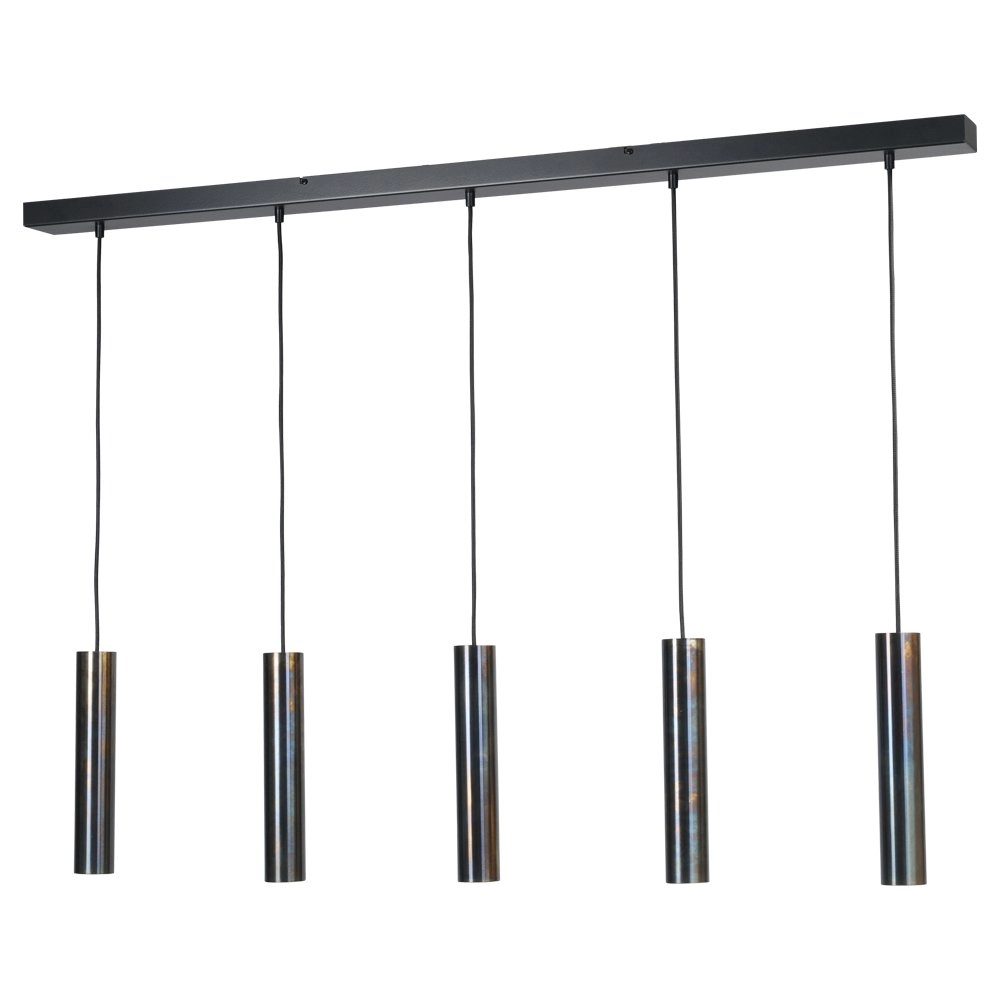 Dining table hanging lamp Run 5-light gunmetal cylinders Masterlight 8718121204598