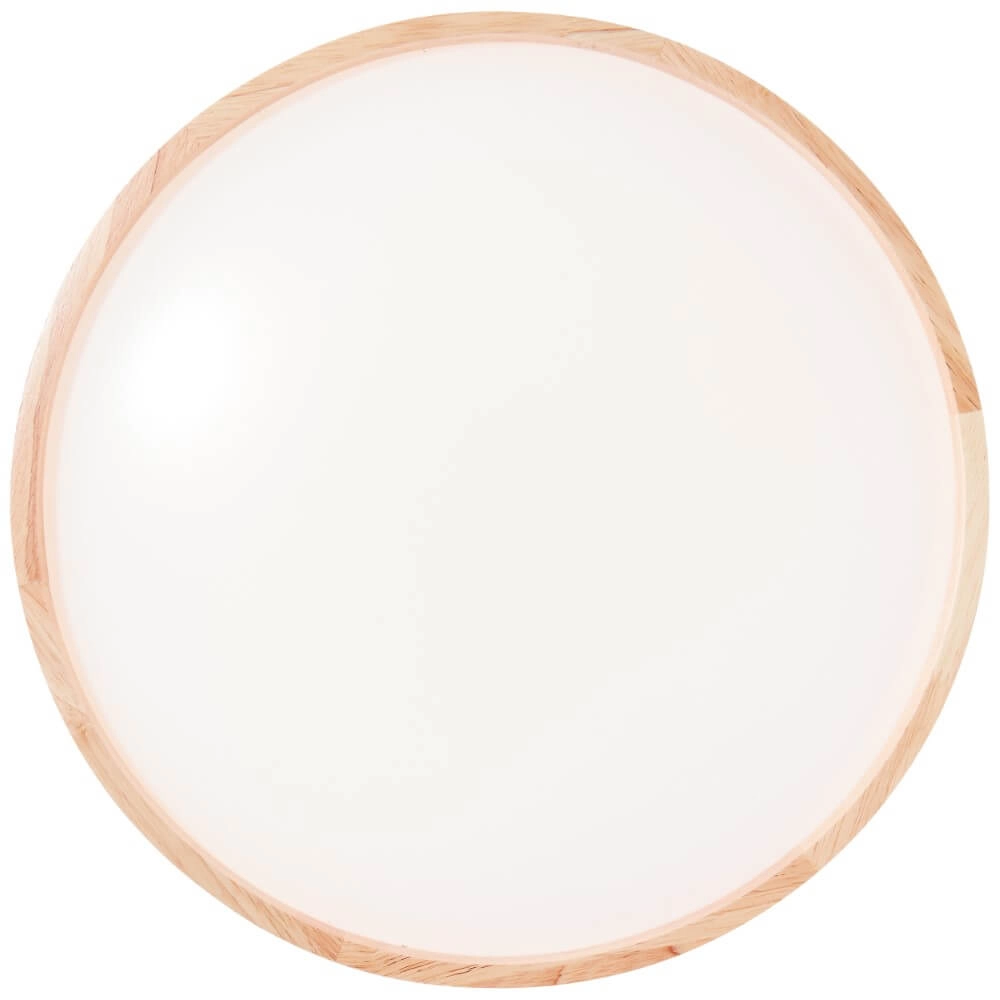 Ceiling light Alson Ø 39.5cm white with wood Brilliant 4004353411335
