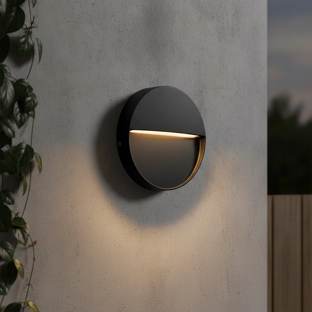 Round wall lamp Toby Design black