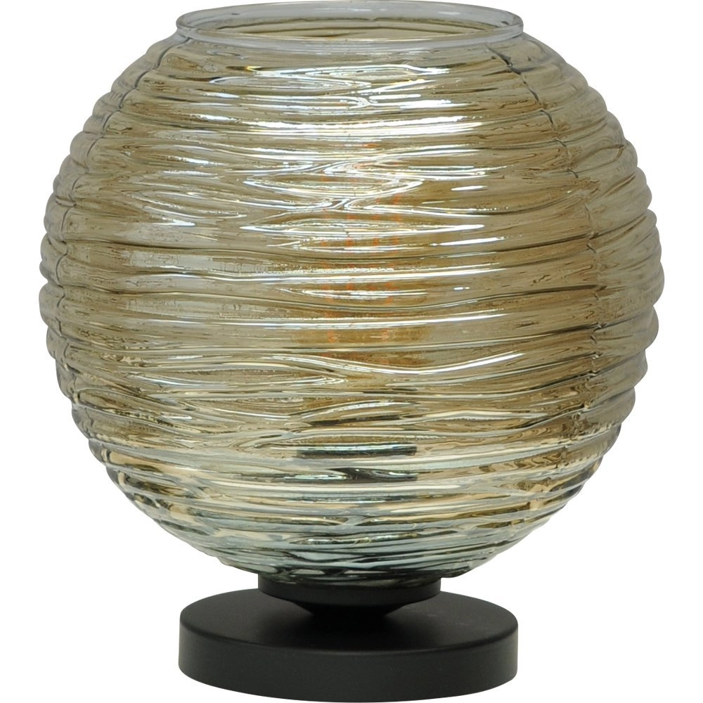 Table lamp Quinto Smoke with striped glass Masterlight 8718121216560
