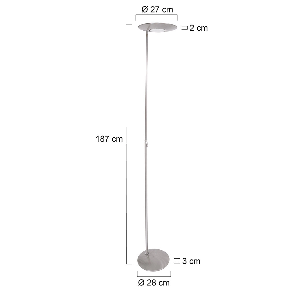 Design floor lamp Zenith Led metal grey Steinhauer 8712746118544