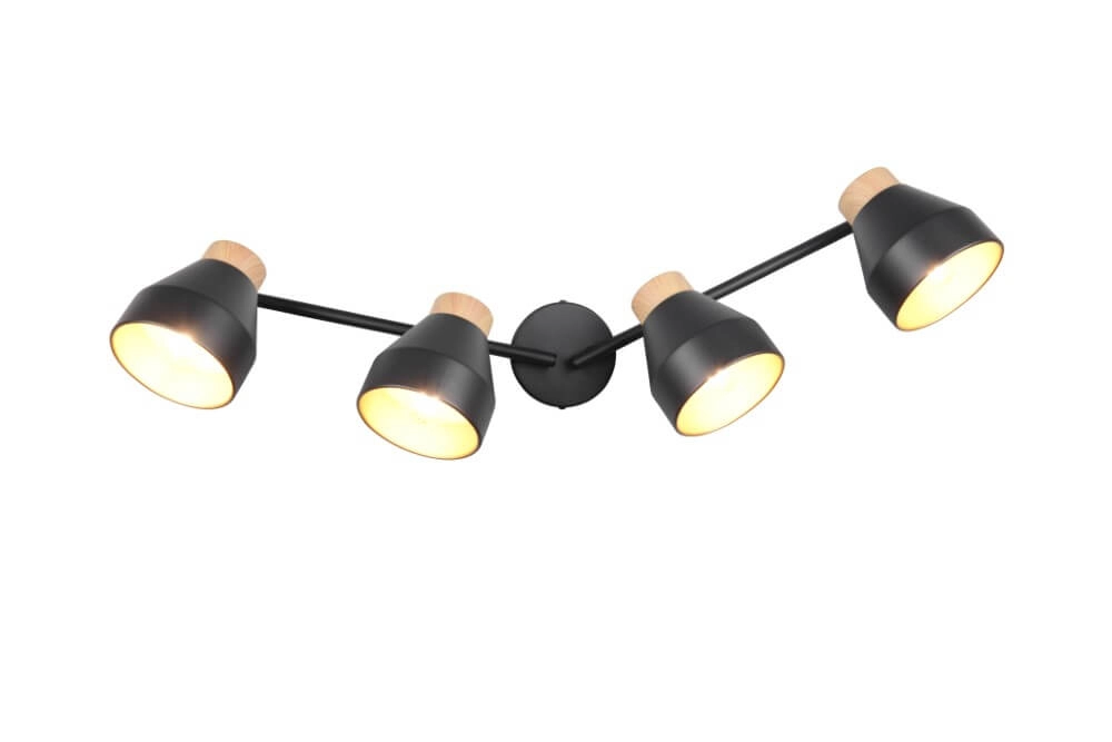 Design ceiling lamp 4-light Valentin black Trio 4017807637434