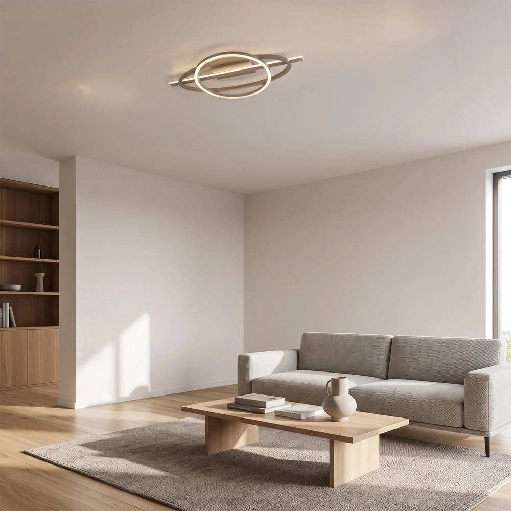 Design ceiling lamp Planillo sand brown oval