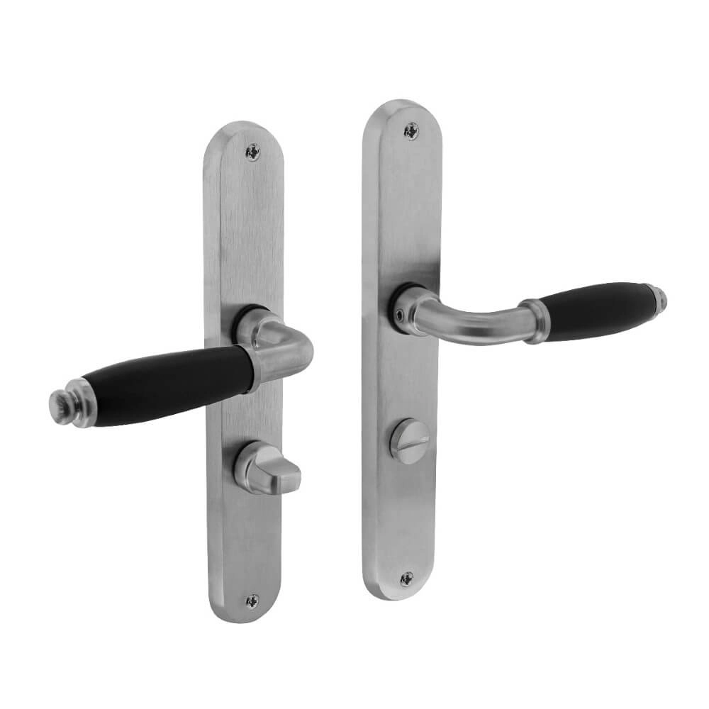 Door handle Courgette oval WC closure 63/8 matt chrome