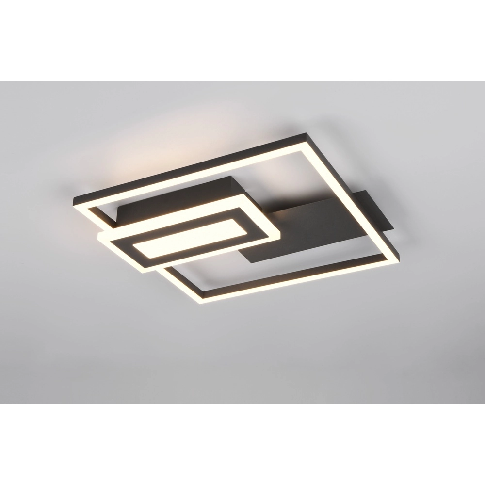 Square ceiling lamp Spiro black 30cm Trio 4017807612424