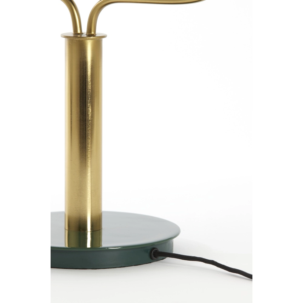 Banker's lamp Ayer dark green with gold Light & Living 8717807742867