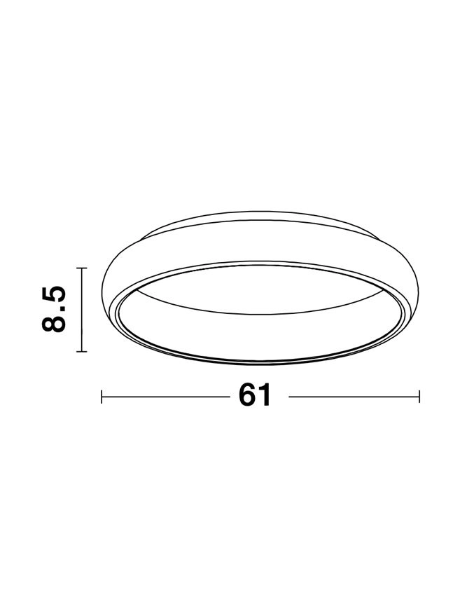 Ceiling lamp Albi white Ø 61cm Lyora 5212017416971