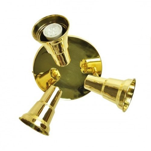 Country ceiling lamp Spot Disk 3-light - antique copper (ant)