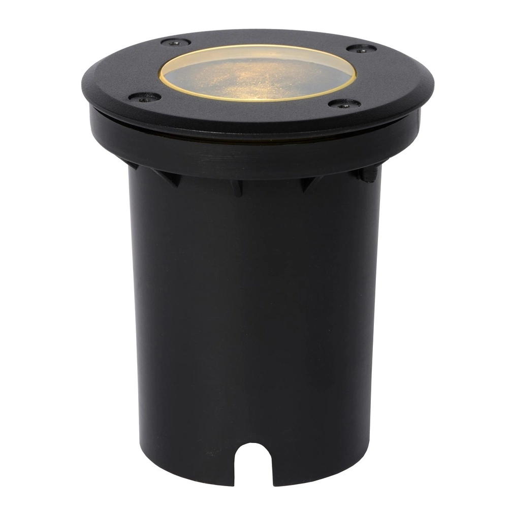 Ground spot Biltin Round Black Lucide 5411212114938
