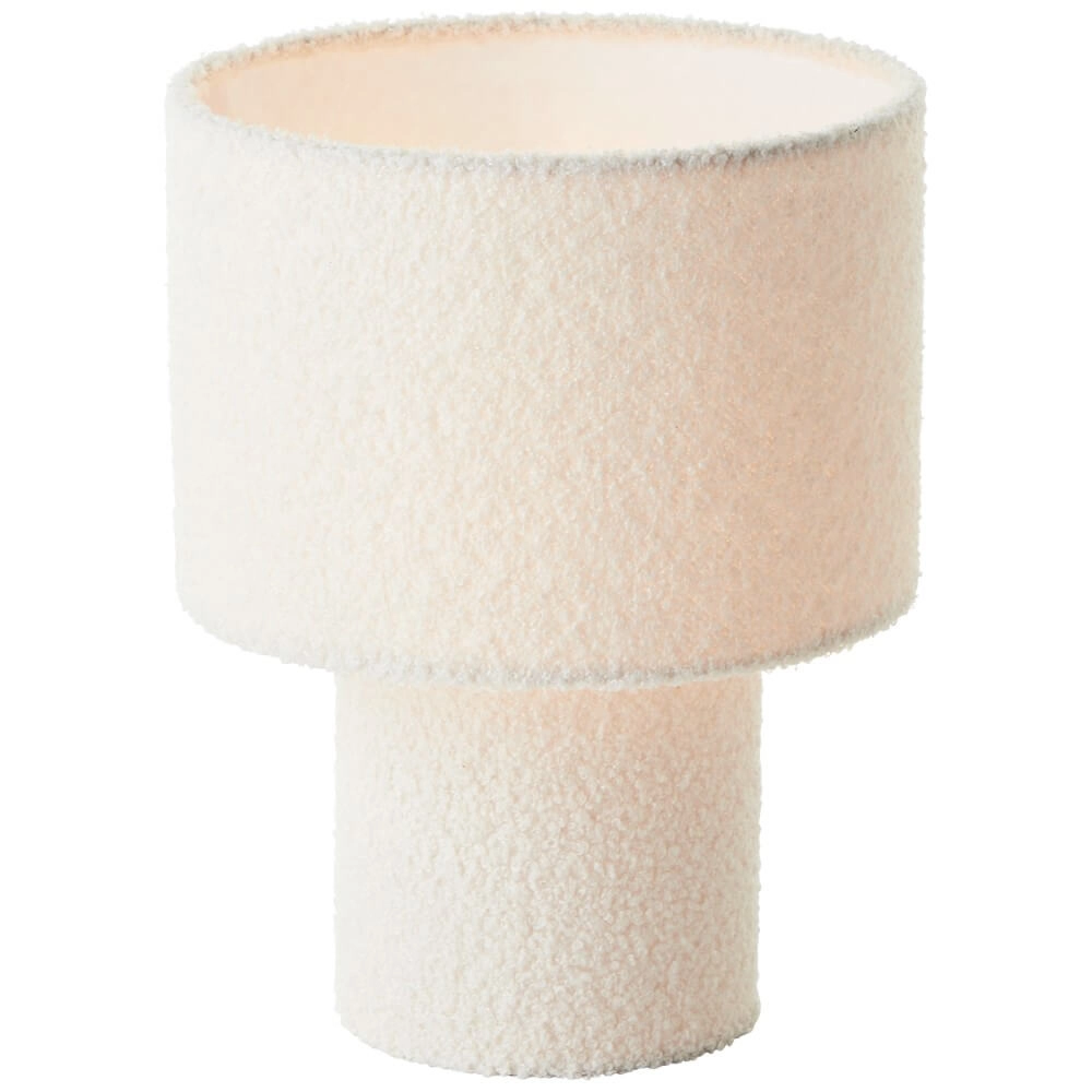 Cream table lamp Teddy Ø 23cm Brilliant 4004353447235