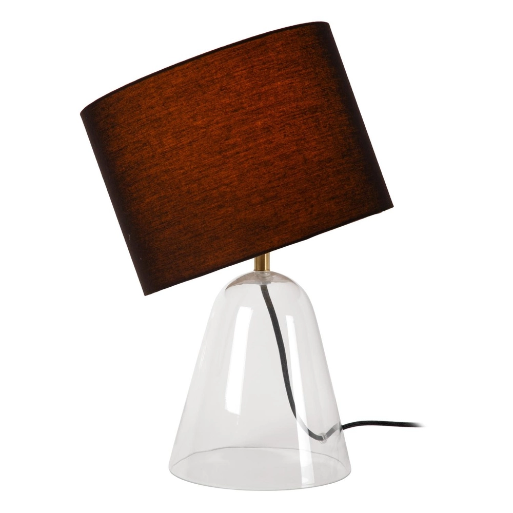Table lamp Campana glass with black shade 40cm Lucide 5411212345806