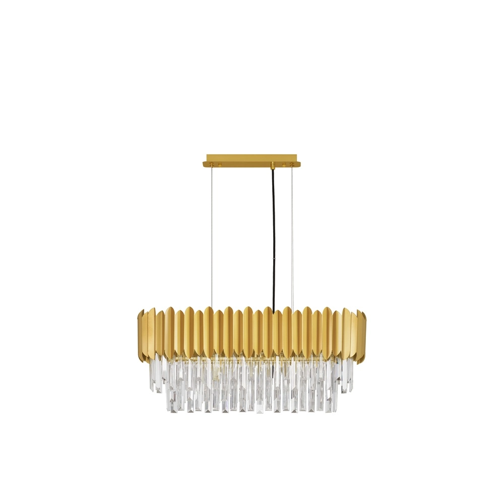 Pendant lamp Magnolia Elongated gold and crystal Lyora 5212017434982