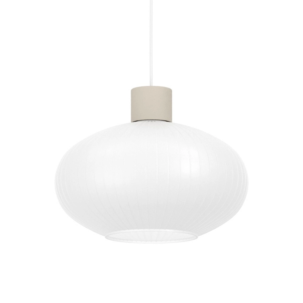 Design pendant lamp Dasmina sand brown with white Ø 25cm