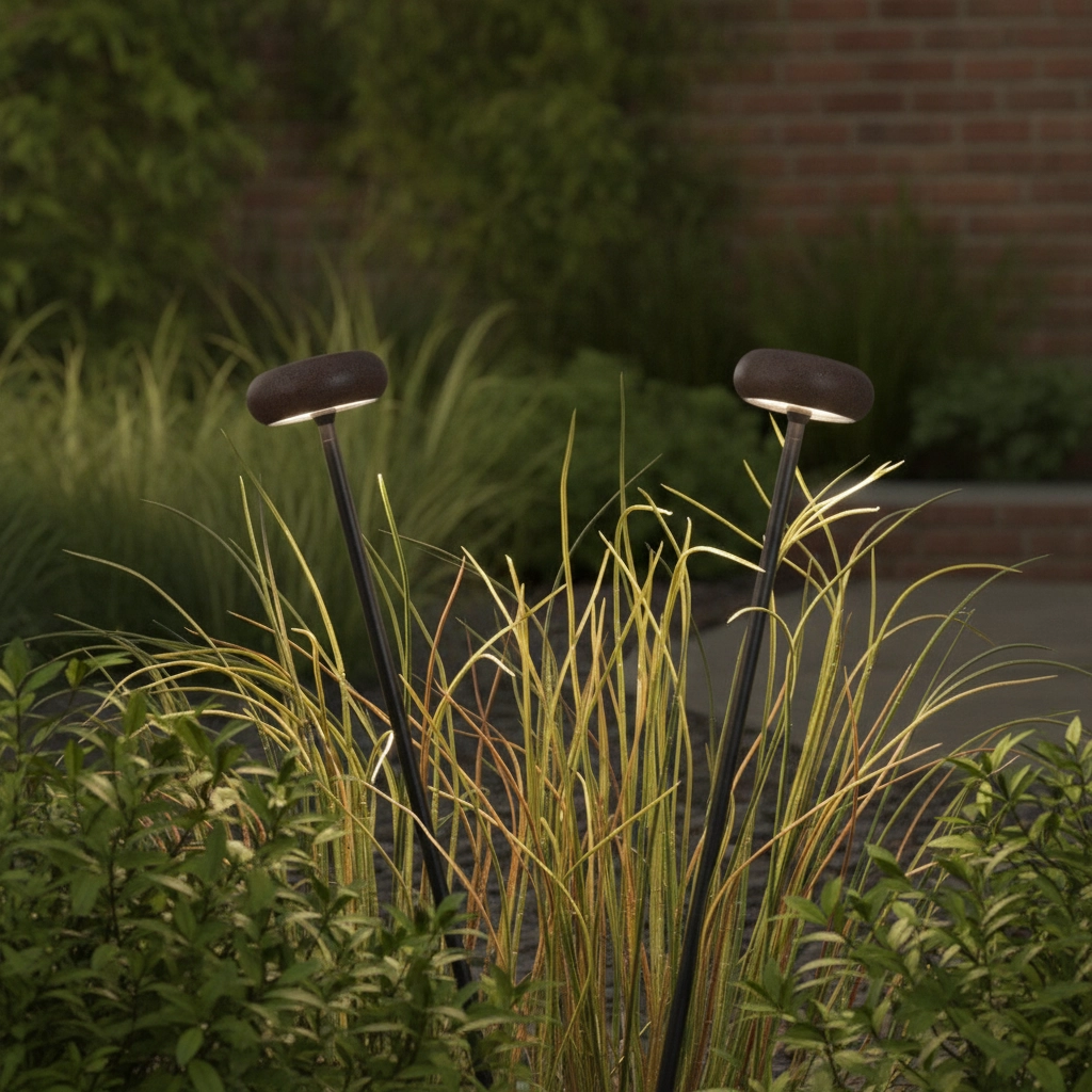 Garden lamp Cami 110cm brown stone